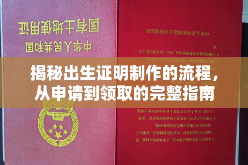 磁县揭秘出生证明制作的流程，从申请到领取的完整指南