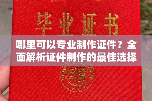 菏泽哪里可以专业制作证件？全面解析证件制作的最佳选择